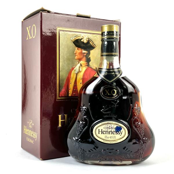 hennessy ヘネシーxo700ml、ミニボトル付き　高級ブランデー ヘネシー Hennessy XO 金キャップ クリアボトル 700ml ブランデー