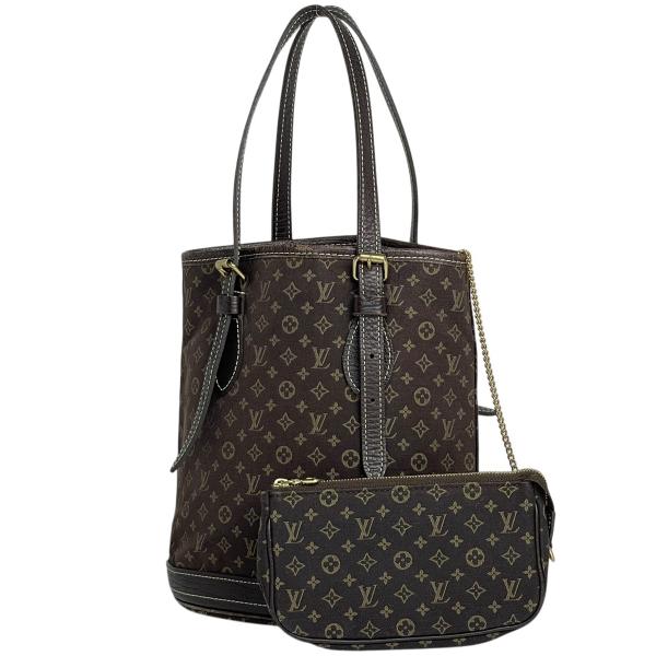 本物 ルイヴィトン LOUIS VUITTON LV バケット PM モノグラム ミニラン ショルダーバッグ トートバッグ デュンヌ M95316 ビトン バッグ 中古・ LOUIS VUITTON - LOUIS VUITTON ルイ・ヴィトン トートバッグ バケット