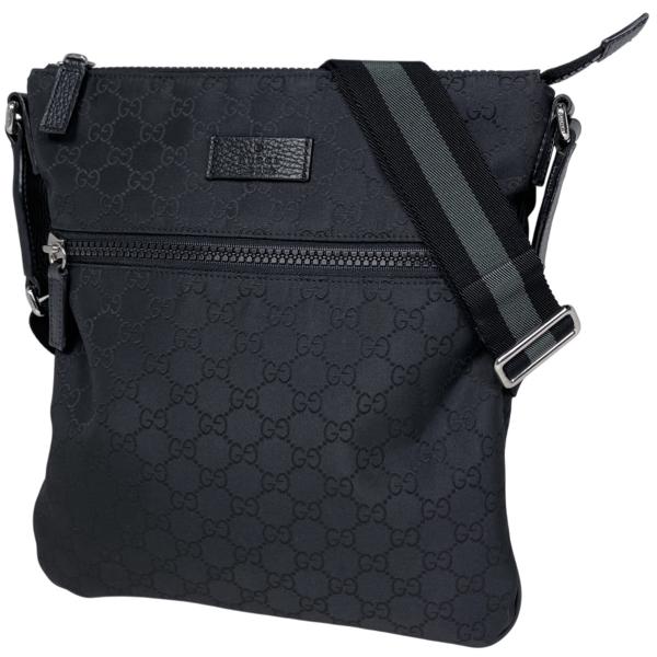 GUCCI GG柄 ショルダーバッグ ブラック パンチングレザー GUCCI（グッチ） GUCCI GG柄 ショルダーバッグ 斜め掛け ショルダー