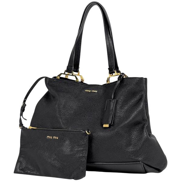 ミュウ Miu マドラス トートバッグ ロゴ ショルダーバッグ レザー
