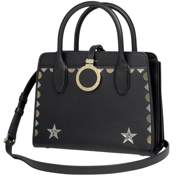 【美品】BVLGARIブルガリレザー 2WAY ショルダーバッグブラックA4可 中古】 ブルガリ BVLGARI ショルダーバッグ イザベラロッセリーニ