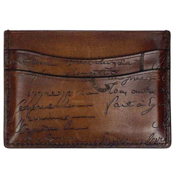 berluti ベルルッティ 小銭入れ カードケース カリグラフィー レザー 良品 Berluti ベルルッティ カリグラフィ レザー コインケース 小銭