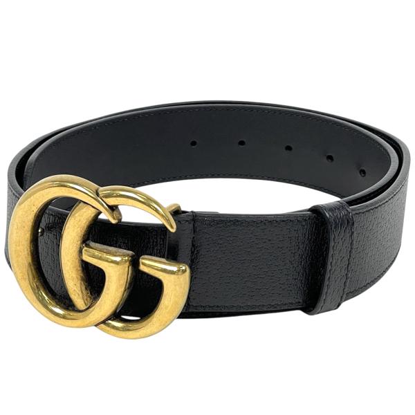 GUCCI グッチ GGマーモント ダブルG ワイドベルト ブラック ロゴ GUCCI（グッチ） ダブルG ワイドベルト GGマーモント ベルト レザー