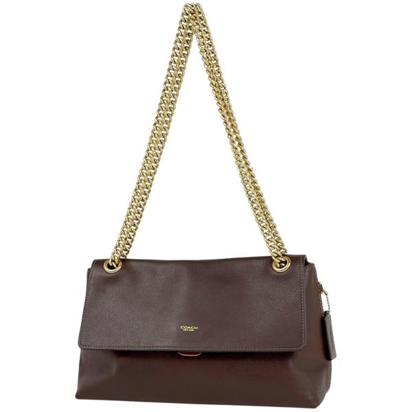 COACH（コーチ） チェルシー チェーン ショルダーバッグ レザー ダーク