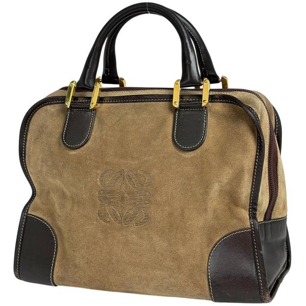 LOEWE ロエベ アマソナ32 スエード レザー アナグラム ハンドバッグ LOEWE（ロエベ） アマソナ 32 手提げ ロゴ アナグラム ハンドバッグ