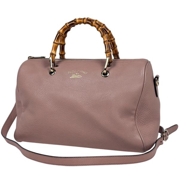 グッチ 2way ボストンバッグ ホワイト バンブー 353124 美品 ハンドバッグ ショルダーバッグ レザー 竹 中古 GUCCI ヴィンテージ シンプル ファスナー バンブーバッグ 人気 旅行 大容量 お洒落 女性 レデース 出張 GUCCI - グッチ 2way ボストンバッグ ホワイト バンブー 353124 美品