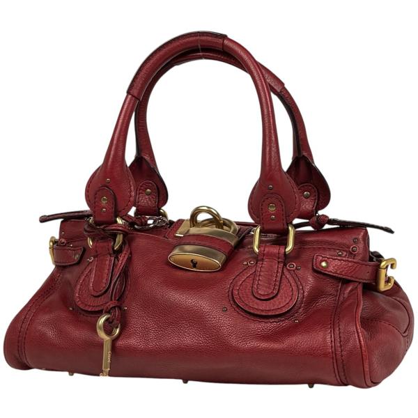 Chloe（クロエ） パディントン ハンドバッグ レザー レッド レディース