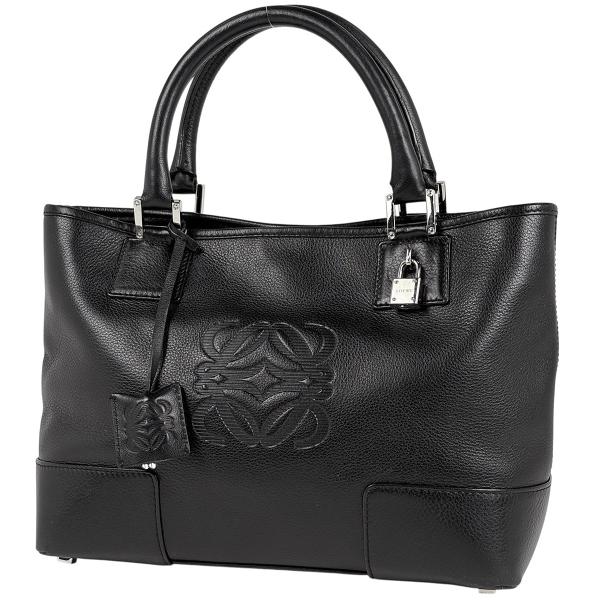 LOEWE ロエベ ハンドバッグ フスタ アナグラム南京錠 鍵付き　ブラック　黒 LOEWE（ロエベ） アマソナ フスタ トートバッグ アナグラム