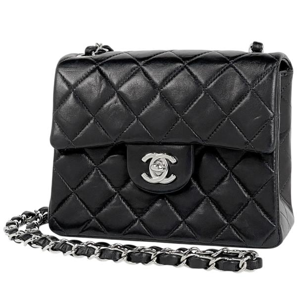 美品 シャネル マトラッセ コンパクト ミニ チェーン ショルダー バッグ CHANEL（シャネル） ミニ マトラッセ ハート チェーンショルダーバッグ