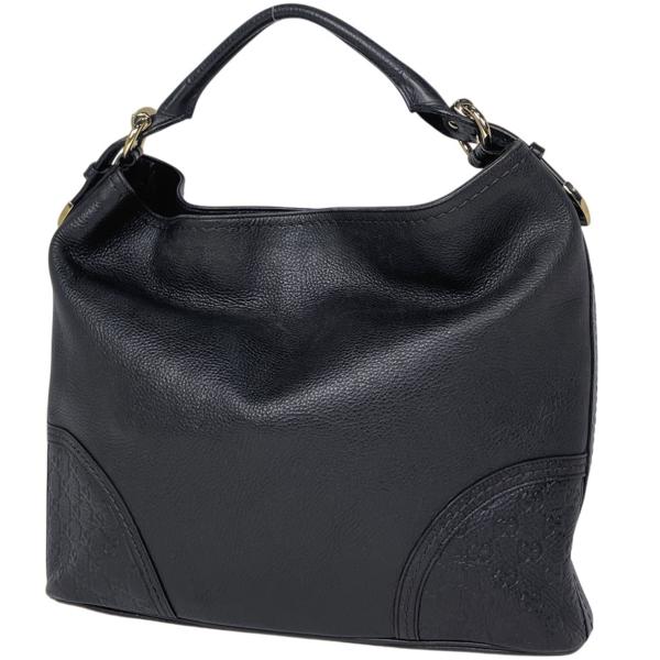 GUCCI グッチシマ　ボディバッグ　ブラック　レザー グッチシマ （美品）グッチ GUCCI ボディバッグ ウエストポーチ 246409