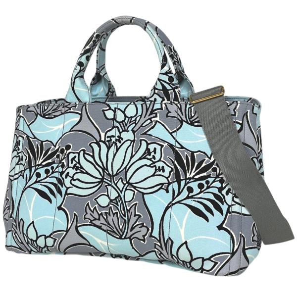 PRADA（プラダ） カナパ トート 花柄 フラワー 2WAY ショルダーバッグ