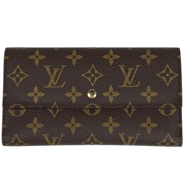 本物 ルイヴィトン LOUIS VUITTON LV ポルトトレゾール インターナショナル モノグラム 長財布 ブラウン M61215 ビトン 財布 ウォレット 中古 LOUIS VUITTON】ルイヴィトン『モノグラム ポルトトレゾール