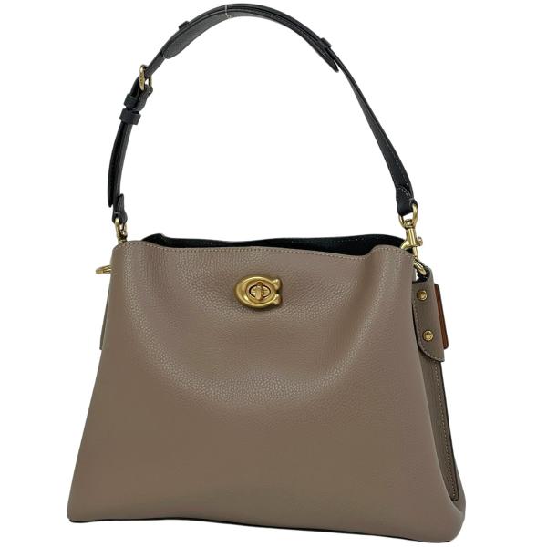 COACH（コーチ） ロゴ ショルダーバッグ レザー ブラウン C2590