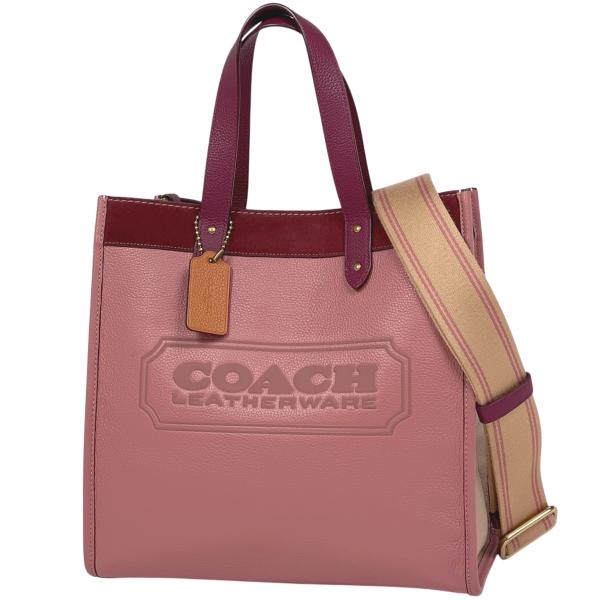 COACH（コーチ） ロゴ トートバッグ 2WAY ショルダーバッグ レザー