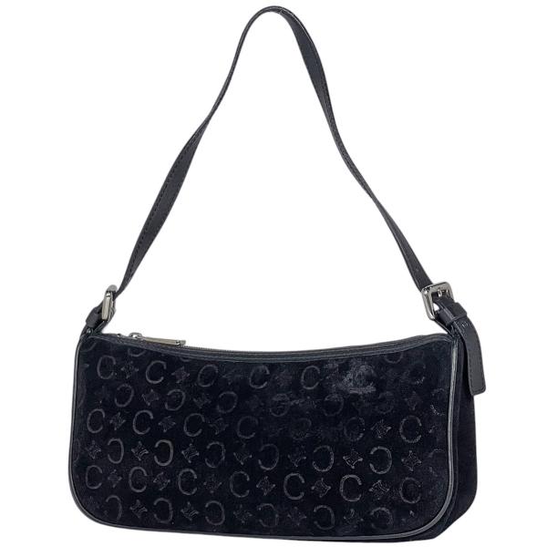 CELINE（セリーヌ） CELINE Cマカダム柄 ハンドバッグ スエード