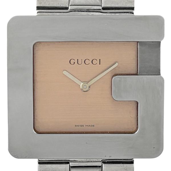 GUCCI 3600M メンズ腕時計 Gロゴスクエア クォーツ 中古 GUCCI（グッチ） GUCCI G スクエア 3600M 腕時計 SS クォーツ ブラウン