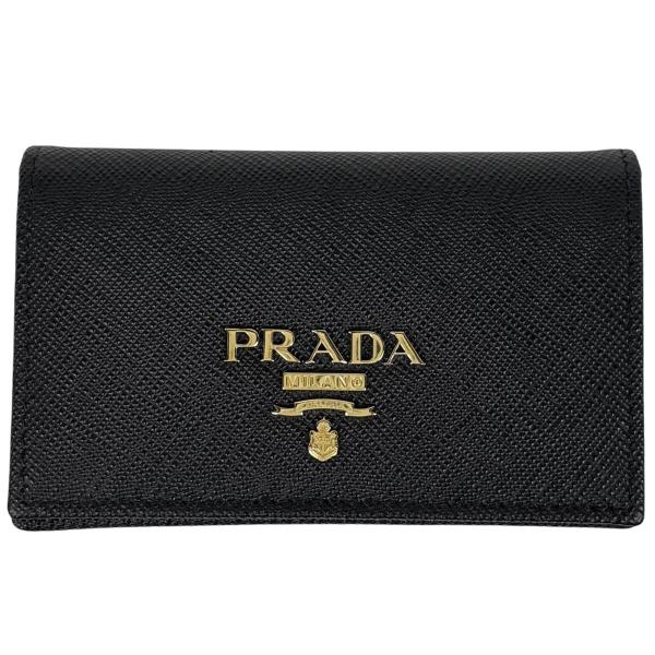 PRADA（プラダ） ロゴ カードケース 名刺ケース サフィアーノレザー