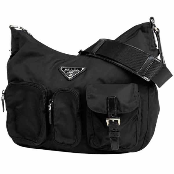 PRADA（プラダ） ロゴプレート ショルダーバッグ メッセンジャーバッグ