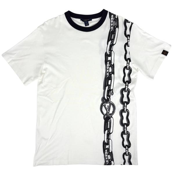 ルイヴィトン ネックチェーンドット柄Tシャツ LOUIS VUITTON（ルイ・ヴィトン） ロゴ 半袖 Tシャツ チェーン柄