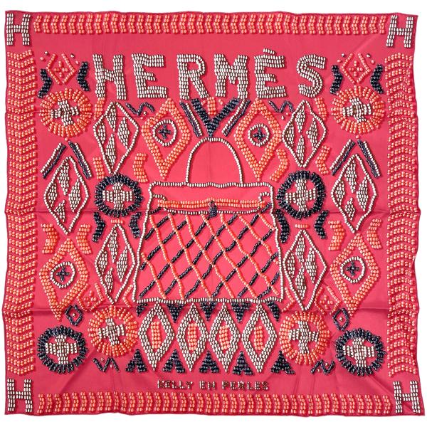 ✨️美品✨️ エルメス カレ70 真珠でできているケリー レディース スカーフ HERMES（エルメス） カレ70 KELLY EN PERLES 真珠でできているケリー