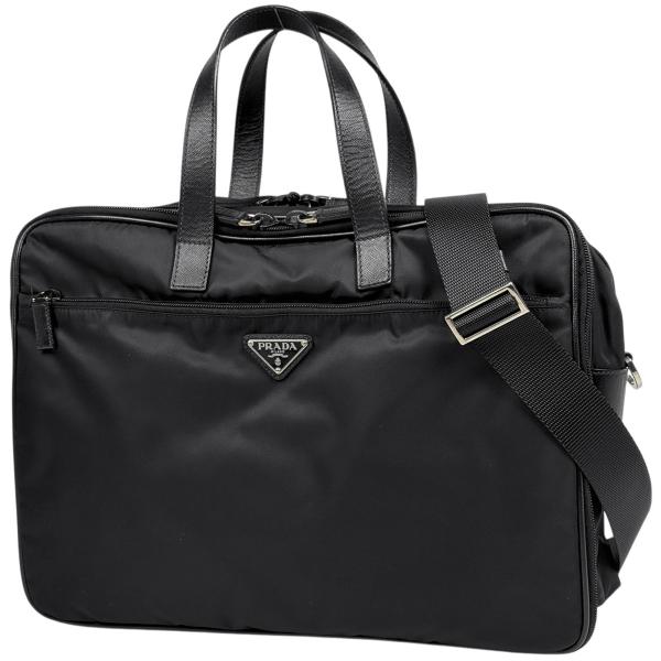 PRADA（プラダ） ロゴプレート ビジネスバッグ 2WAY ブリーフケース