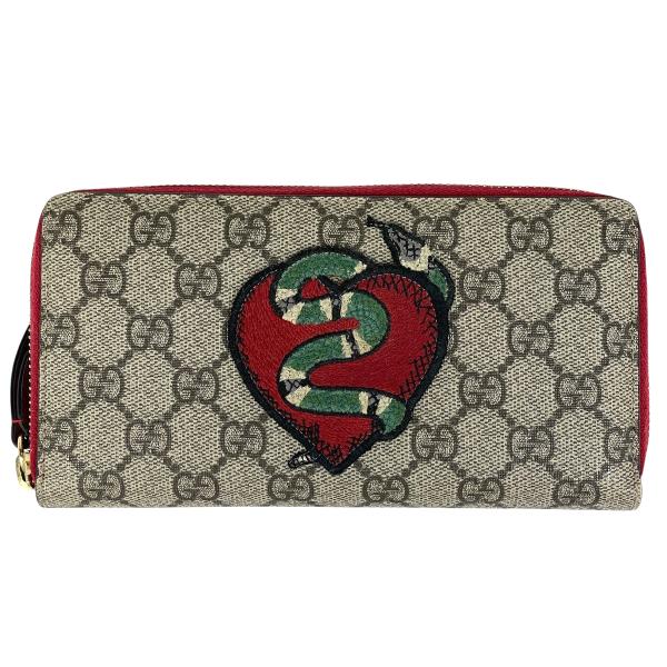GUCCI（グッチ） GUCCI GG柄 ラウンドファスナー 長財布 スネーク