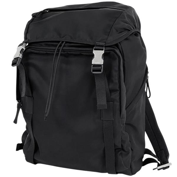 PRADA ブラックナイロンケース 新品未使用品 PRADA（プラダ） ロゴプレート リュックサック バックパック リュック