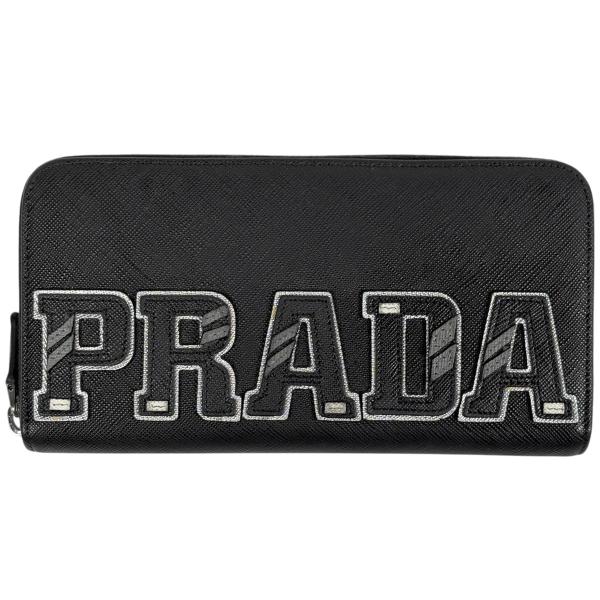 PRADA（プラダ） ロゴ ラウンドファスナー 長財布 サフィアーノレザー