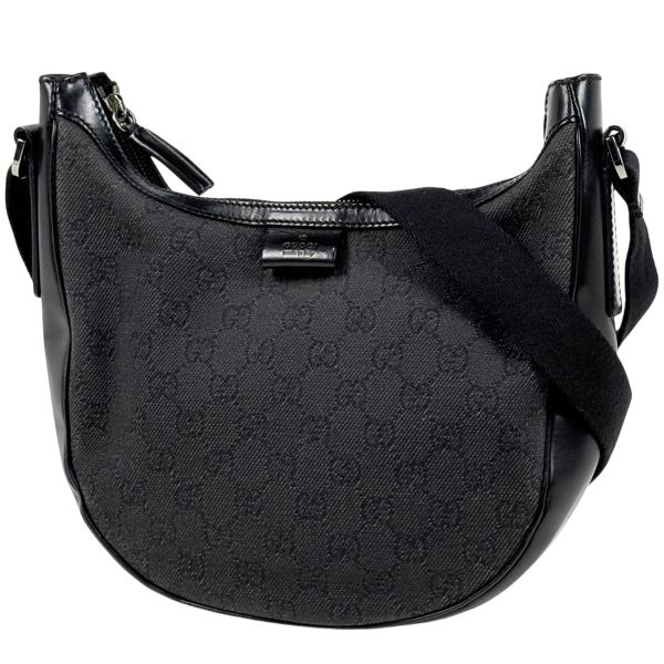 グッチ GUCCI GG柄 ショルダーバッグ GGキャンバス ブラック レディース 中古