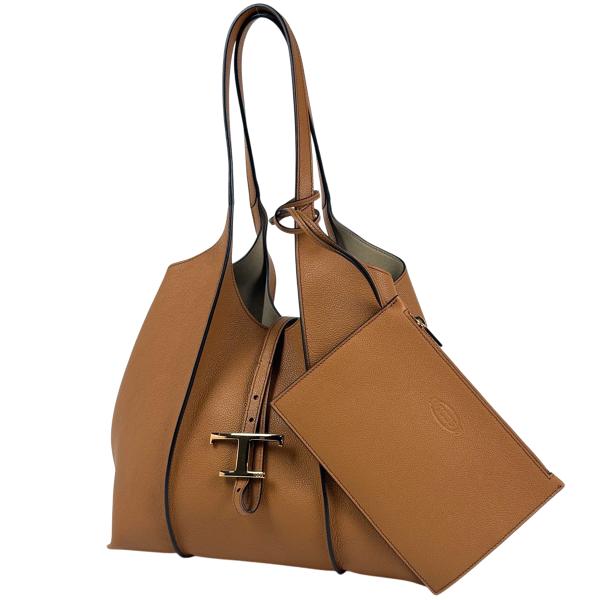 トッズ TOD'S Tタイムレス ショッピング バッグ トートバッグ レザー