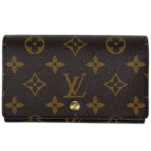 美品 ルイヴィトン トレゾール M61736 二つ折り財布 ブラウン LOUIS VUITTON（ルイ・ヴィトン） ポルトフォイユ トレゾール 二つ折り