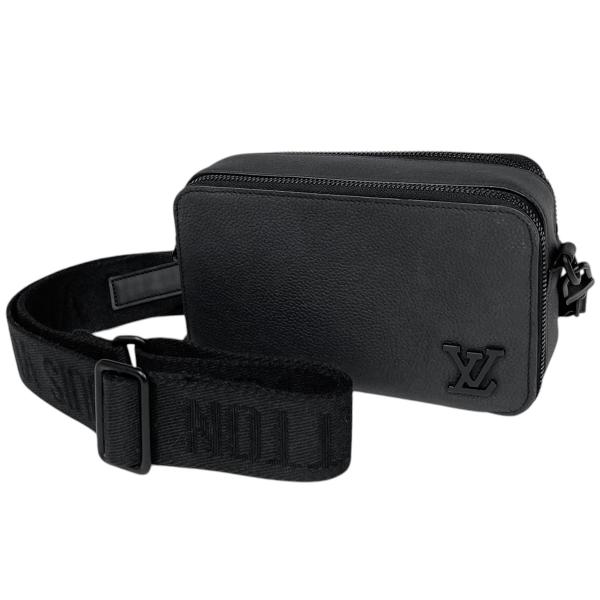 美品 LOUIS VUITTON ルイ・ヴィトン アルファ ウェアラブルウォレット M59161 ショルダーバッグ レザー ブラック メンズ アエログラム【中古】【送料無料】 LOUIS VUITTON（ルイ・ヴィトン） アルファ ウェアラブル ウォレット