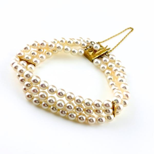 MIKIMOTO（ミキモト） パール ブレスレット YG イエローゴールド 腕輪