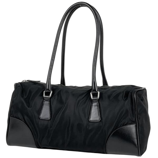 PRADA（プラダ） ロゴプレート ハンドバッグ ミニボストン ナイロン