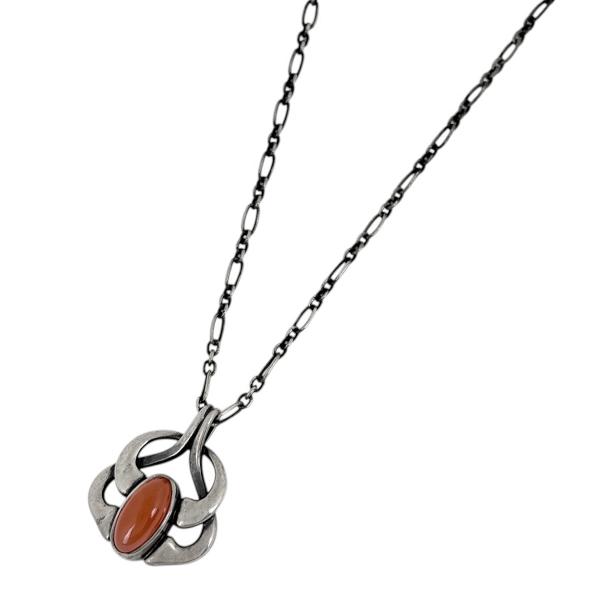 ジョージジェンセン Georg Jensen ネックレス ヘリテージ 2006 シルバー925 シルバー レッド レディース 中古