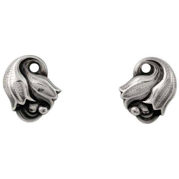 ジョージジェンセン Georg Jensen イヤリング スズランモチーフ 100A シルバー925 シルバー レディース 中古