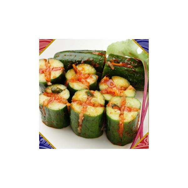 浅漬けが美味しいきゅうりのキムチは作りたてをお送りします。新鮮なきゅうりのカリカリとした歯ごたえが食べ応えあり絶品の1品です。