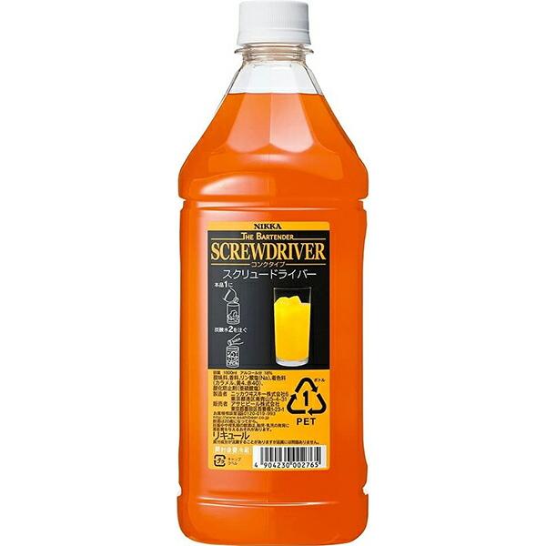 他サイト： 【12本まで1梱包で発送】アサヒ ニッカ ザ・バーテンダー スクリュードライバー 1800ml 1.8Lの商品画像