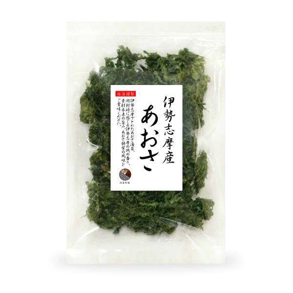 -------------------------------------------------------名　　称　あおさ原材料名　ひとえぐさ（伊勢志摩産）内 容 量　80ｇ賞味期限　180日保存方法　冷暗所（15℃以下）で保存してくだ...