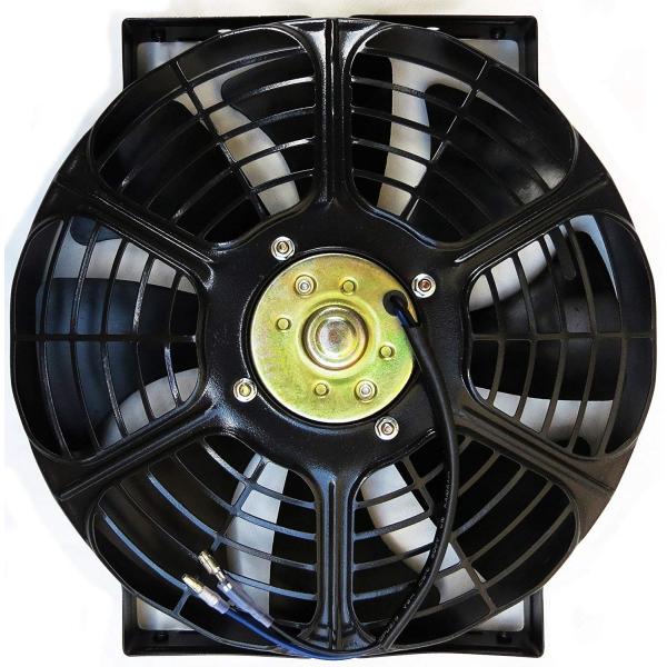 （mind items） 10インチ 汎用 薄型 電動ファン プル式 吸風式 12V 自動車用