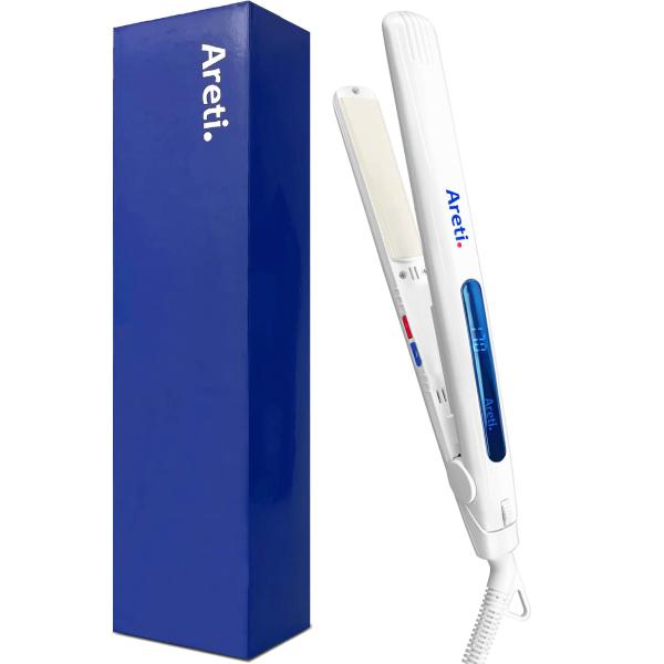 Areti アレティ ヘアアイロン 20mm ピュアセラミック イノベーションモデル 急速加熱 ストレート カール 2way 前髪 メンズにも 24段