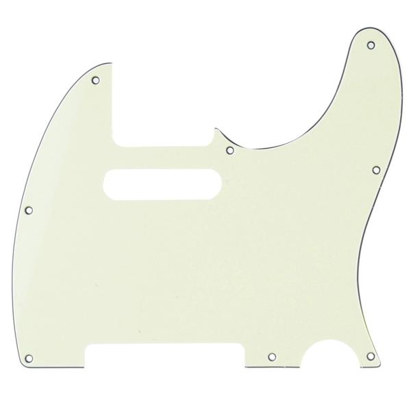 Musiclily Pro 8穴テレキャスター用ピックガード 日本製 Fender Japan Telecaster用、アイボリー3P