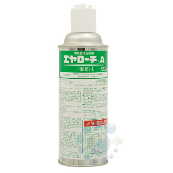 【商品名】エヤローチA【容量】420ml【有効成分】ペルメトリン　d-t80-フタルスリン【剤形】エアゾール（スプレー）【適用害虫】ゴキブリ・イエダニ・ノミ・トコジラミなど【区　分】防除用医薬部外品【広告文責】株式会社イーライフ　［TEL］...