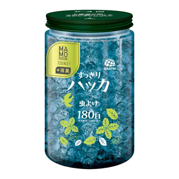 【商品名】マモルームエッセンス 虫よけパール 180日用 すっきりハッカ【内容量】500g【生産国・生産地域】中国【成　分】香料（虫よけ精油配合）、植物性消臭剤、誤食防止剤、吸水性樹脂【効果持続時間】約180日（使用環境により異なります）【...