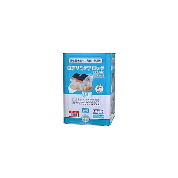 【商品名】白アリミケブロック（希釈済み） 【内容量】14L【有効成分】ジノテフラン：0.1％　F-69：0.1％　界面活性剤　石油環状系溶剤　脂肪族系溶剤　水　その他 【希釈倍率】原液使用（希釈不要）【剤　形】木部処理用乳剤（防蟻・防腐剤）...
