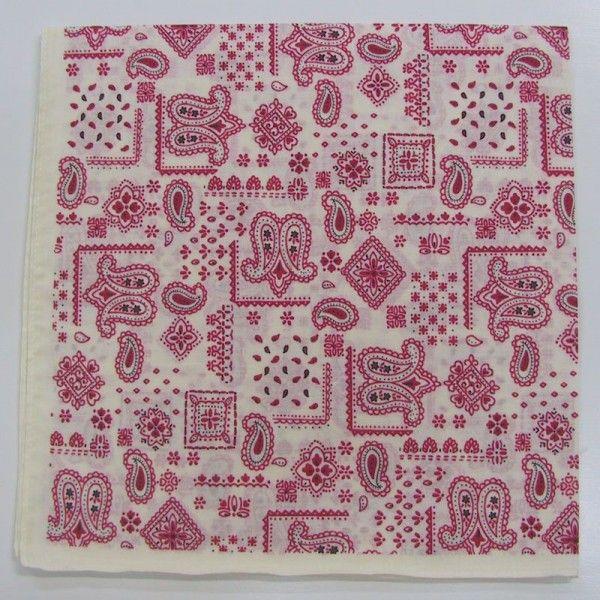 日本製バンダナ ミニペイズリー柄 アイボリー : 快適Goods - 通販
