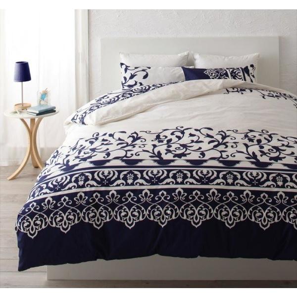草花エスニック柄 掛け布団カバー の単品 ダブルサイズ 色 ナイトブルー 綿100 洗える 日本製 Kbt 795 すがや商店 通販 Yahoo ショッピング