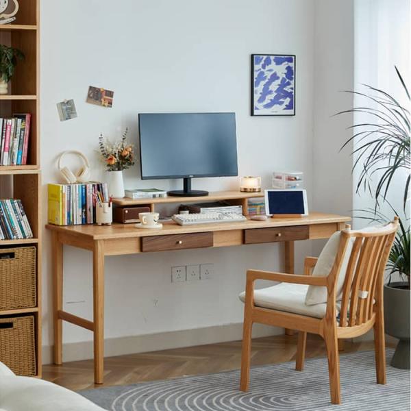 幅100 120 140 160cm」テーブル デスク 学習机 収納 引き出し付き