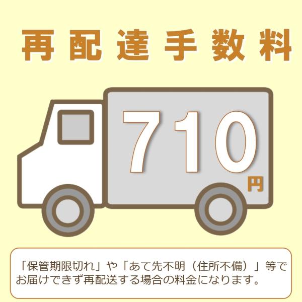 商品再配達費用710円（税込み）