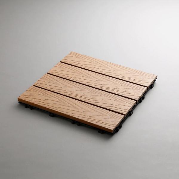 【重要なお知らせ】2019年11月14日より新型パネルになりました※裏側接続部分変更人工木　ウッドタイル ウッドパネル 仕　　様◆サイズ：1枚（約）幅300*奥行300*高さ21mm◆材　質：上部：人工木材　下部：ポリエチレン◆重　量：1枚...